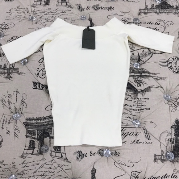 ALL SAINTS Alyssa Off-the-Shoulder Ribbed Knit Top - Picture 7 of 9